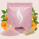 Orange Scented Pearled Candle - Emilie Candle
