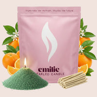 Orange Scented Pearled Candle - Emilie Candle