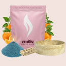 Orange – Set & Save Pearled Candle + Emilie Bol Lumière - Emilie Candle