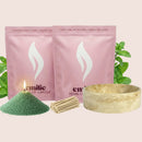 Peppermint 1kg + 1kg of Your Choice Pearled Candles + Emilie Bol Lumière - Emilie Candle