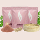Peppermint 1kg + 2x 1kg of Your Choice Pearled Candles + Emilie Bol Lumière - Emilie Candle
