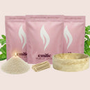 Peppermint 1kg + 2x 1kg of Your Choice Pearled Candles + Emilie Bol Lumière - Emilie Candle