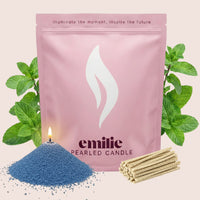 Peppermint Scented Pearled Candle - Emilie Candle
