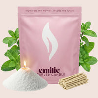 Peppermint Scented Pearled Candle - Emilie Candle