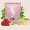 Peppermint – Set & Save Pearled Candle + Emilie Bol Lumière - Emilie Candle