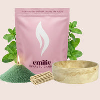Peppermint – Set & Save Pearled Candle + Emilie Bol Lumière - Emilie Candle