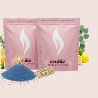 Refresh & Focus 1kg + 1kg of Your Choice Pearled Candles + Emilie Bol Lumière - Emilie Candle