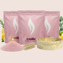 Refresh & Focus 1kg + 2x 1kg of Your Choice Pearled Candles + Emilie Bol Lumière - Emilie Candle
