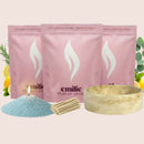 Refresh & Focus 1kg + 2x 1kg of Your Choice Pearled Candles + Emilie Bol Lumière - Emilie Candle
