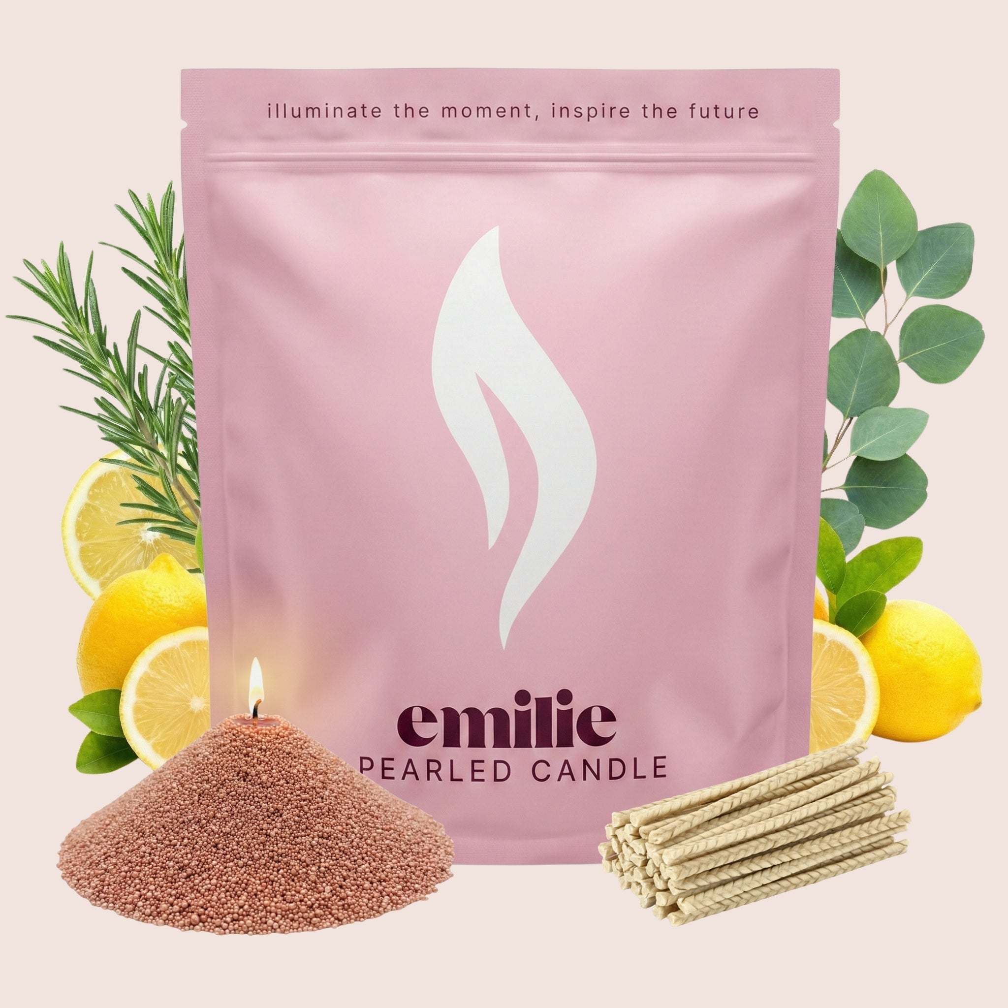 Refresh & Focus Scented Pearled Candle - Emilie Candle