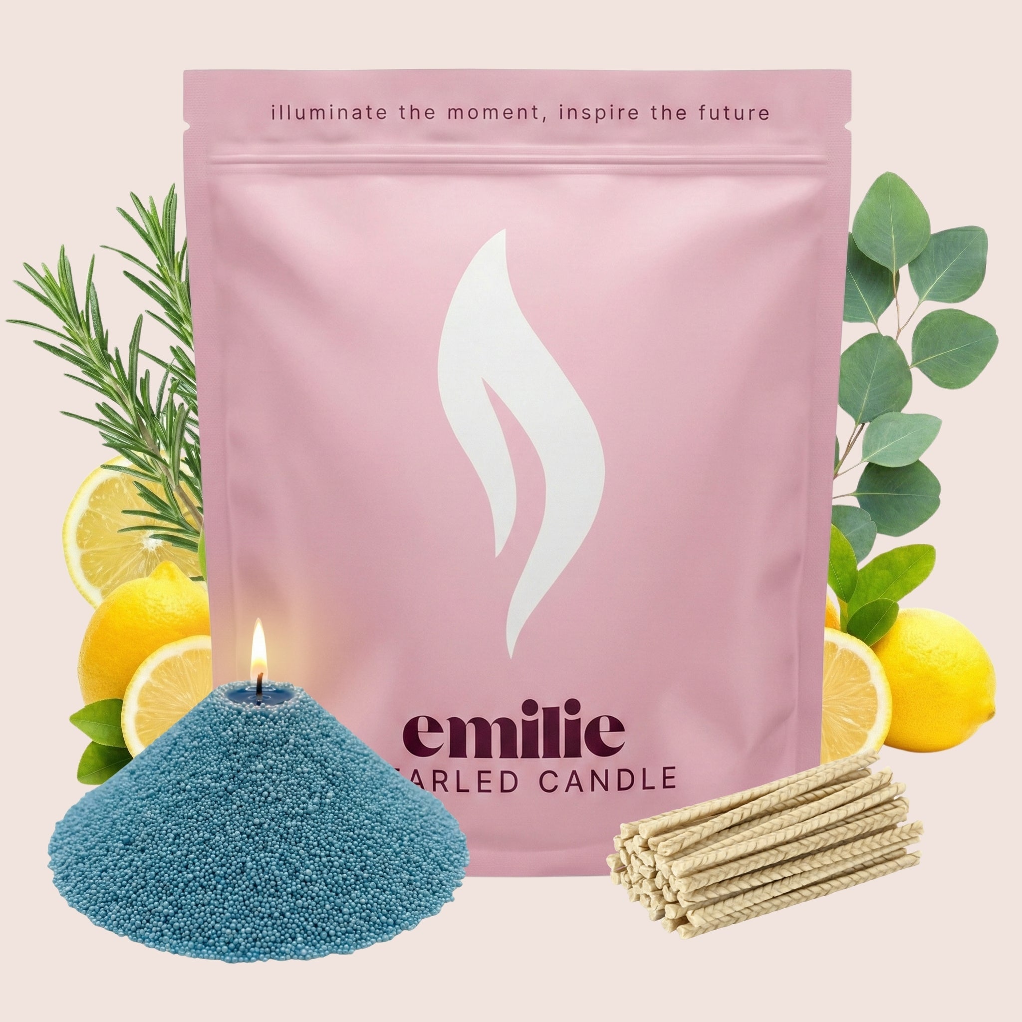 Refresh & Focus Scented Pearled Candle - Emilie Candle