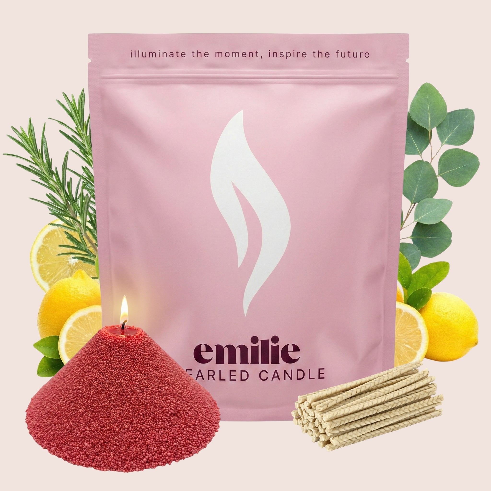 Refresh & Focus Scented Pearled Candle - Emilie Candle