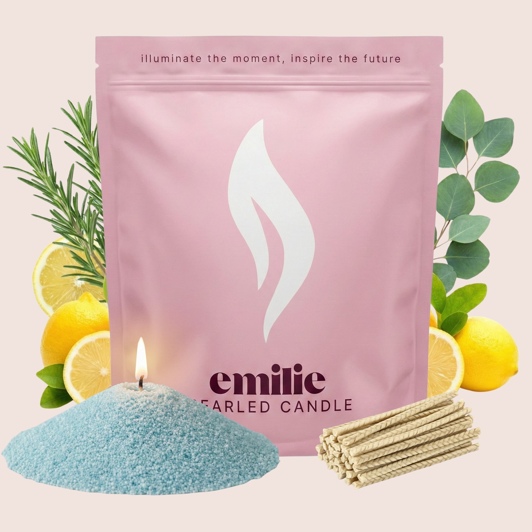 Refresh & Focus Scented Pearled Candle - Emilie Candle