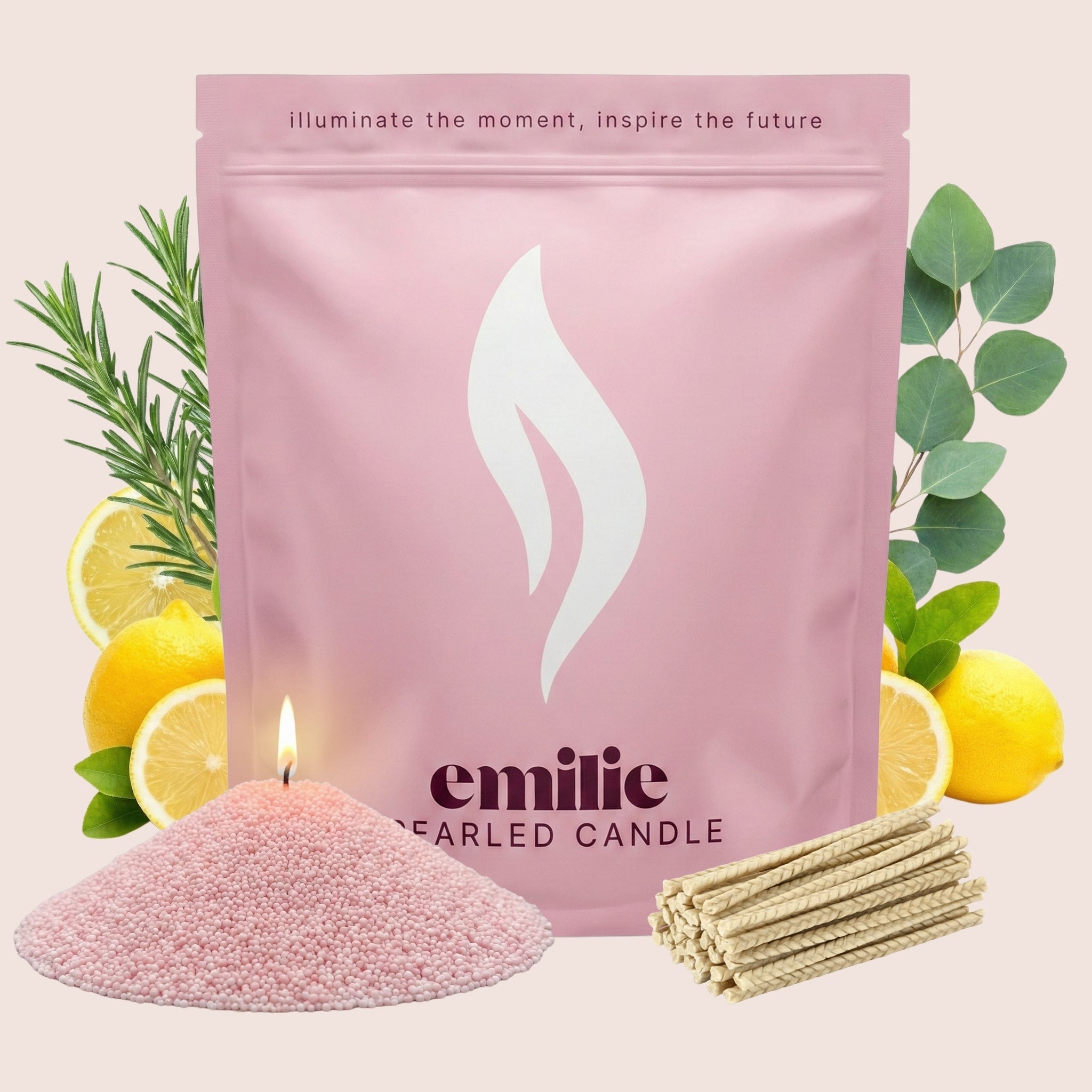 Refresh & Focus Scented Pearled Candle - Emilie Candle