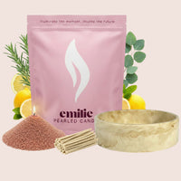 Refresh & Focus – Set & Save Pearled Candle + Emilie Bol Lumière - Emilie Candle
