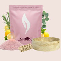 Refresh & Focus – Set & Save Pearled Candle + Emilie Bol Lumière - Emilie Candle