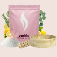 Refresh & Focus – Set & Save Pearled Candle + Emilie Bol Lumière - Emilie Candle