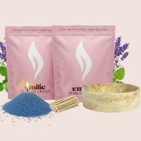 Relax & Unwind 1kg + 1kg of Your Choice Pearled Candles + Emilie Bol Lumière - Emilie Candle