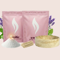 Relax & Unwind 1kg + 1kg of Your Choice Pearled Candles + Emilie Bol Lumière - Emilie Candle