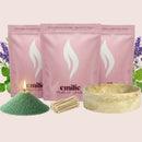 Relax & Unwind 1kg + 2x 1kg of Your Choice Pearled Candles + Emilie Bol Lumière - Emilie Candle