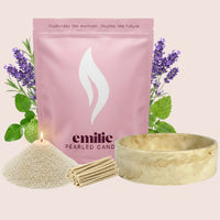 Relax & Unwind – Set & Save Pearled Candle + Emilie Bol Lumière - Emilie Candle