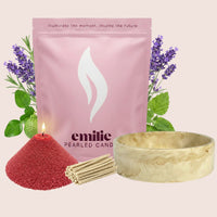 Relax & Unwind – Set & Save Pearled Candle + Emilie Bol Lumière - Emilie Candle