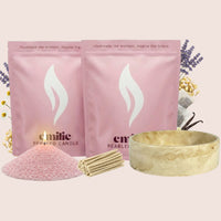 Sweet Dreams 1kg + 1kg of Your Choice Pearled Candles + Emilie Bol Lumière - Emilie Candle