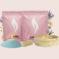 Sweet Dreams 1kg + 1kg of Your Choice Pearled Candles + Emilie Bol Lumière - Emilie Candle