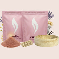Sweet Dreams 1kg + 1kg of Your Choice Pearled Candles + Emilie Bol Lumière - Emilie Candle
