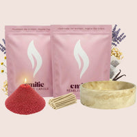 Sweet Dreams 1kg + 1kg of Your Choice Pearled Candles + Emilie Bol Lumière - Emilie Candle