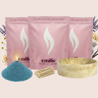 Sweet Dreams 1kg + 2x 1kg of Your Choice Pearled Candles + Emilie Bol Lumière - Emilie Candle