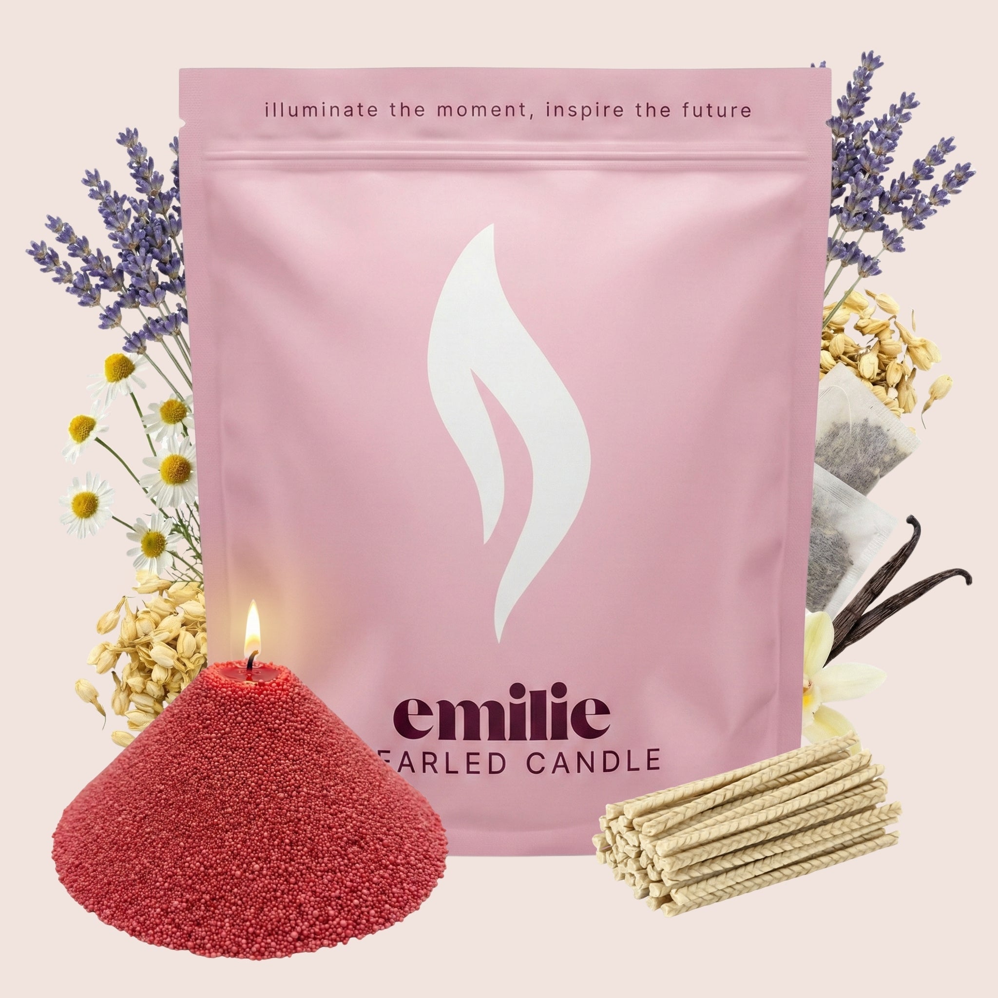 Sweet Dreams Scented Pearled Candle - Emilie Candle