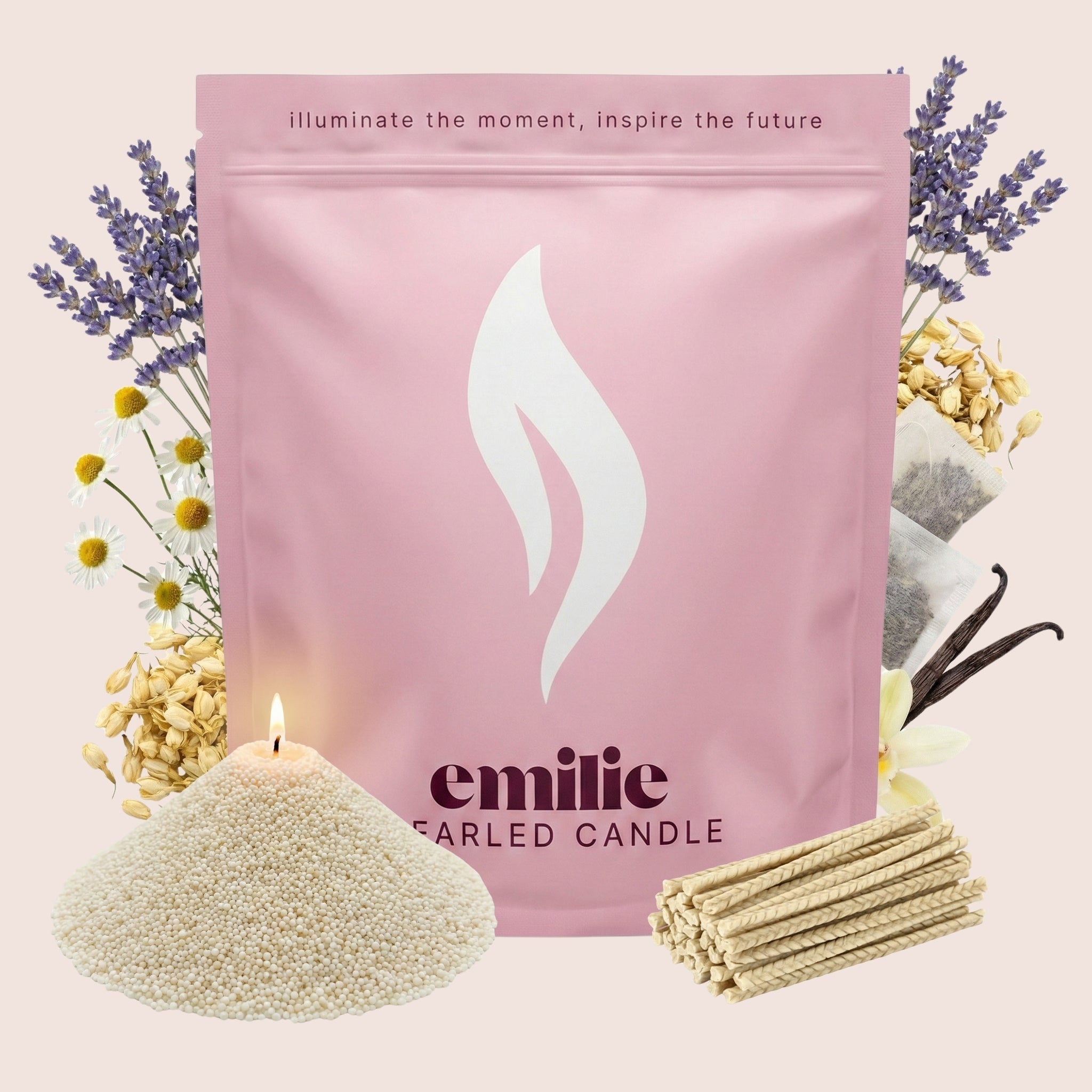 Sweet Dreams Scented Pearled Candle - Emilie Candle