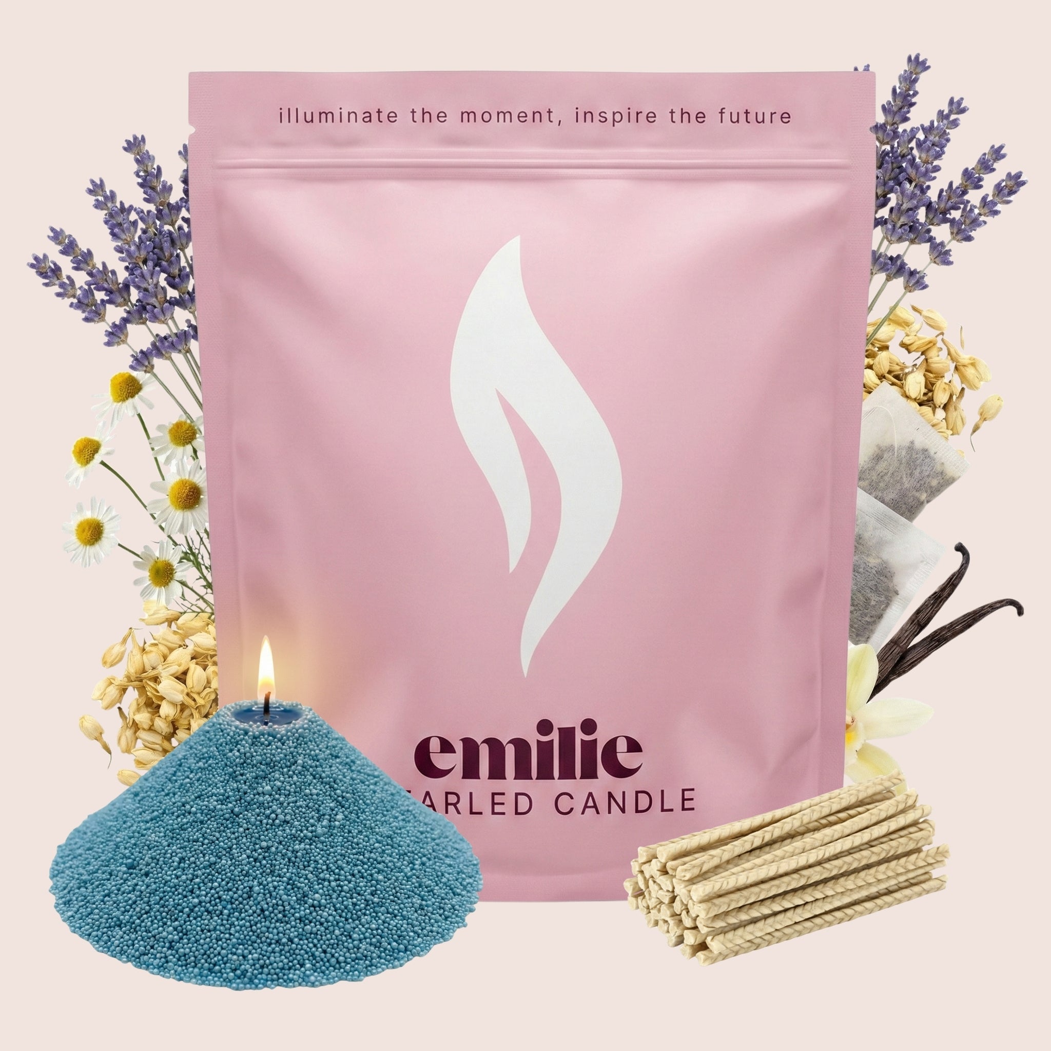 Sweet Dreams Scented Pearled Candle - Emilie Candle