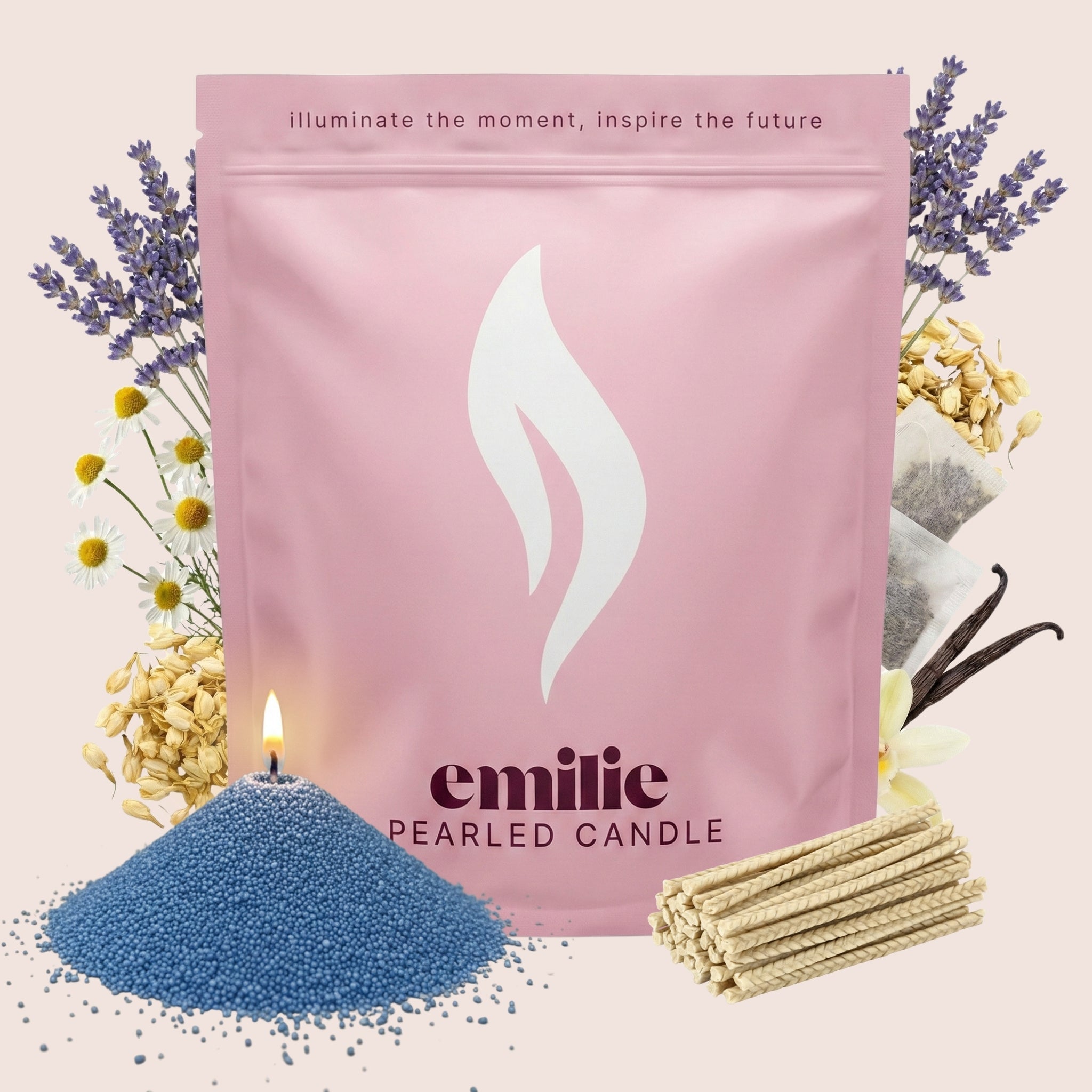 Sweet Dreams Scented Pearled Candle - Emilie Candle