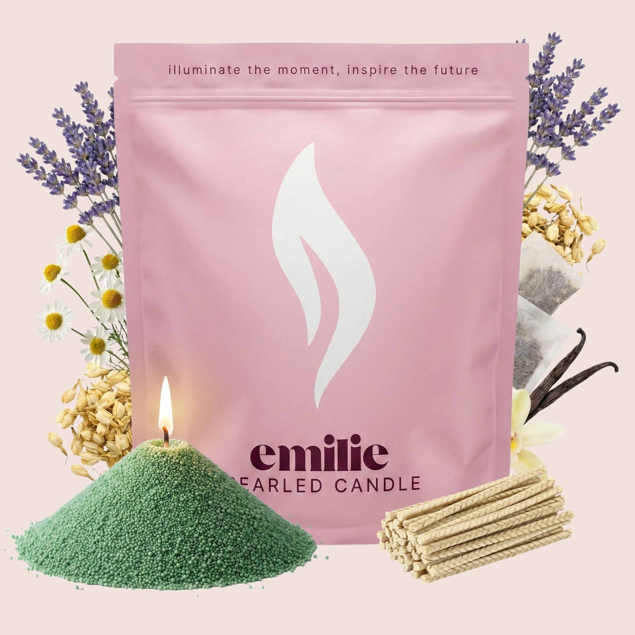 Sweet Dreams Scented Pearled Candle - Emilie Candle