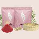 Tea Tree 1kg + 1kg of Your Choice Pearled Candles + Emilie Bol Lumière - Emilie Candle