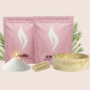 Tea Tree 1kg + 1kg of Your Choice Pearled Candles + Emilie Bol Lumière - Emilie Candle