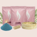 Tea Tree 1kg + 2x 1kg of Your Choice Pearled Candles + Emilie Bol Lumière - Emilie Candle
