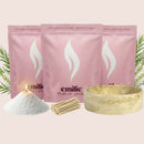 Tea Tree 1kg + 2x 1kg of Your Choice Pearled Candles + Emilie Bol Lumière - Emilie Candle