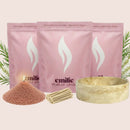 Tea Tree 1kg + 2x 1kg of Your Choice Pearled Candles + Emilie Bol Lumière - Emilie Candle