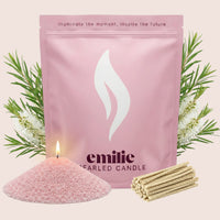 Tea Tree Scented Pearled Candle - Emilie Candle