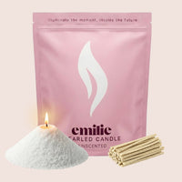 Unscented Pearled Candle - Emilie Candle