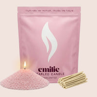 Unscented Pearled Candle - Emilie Candle