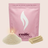 Unscented Pearled Candle - Emilie Candle