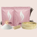 Vanilla 1kg + 1kg of Your Choice Pearled Candles + Emilie Bol Lumière - Emilie Candle