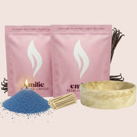 Vanilla 1kg + 1kg of Your Choice Pearled Candles + Emilie Bol Lumière - Emilie Candle