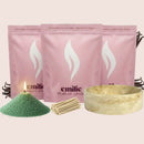 Vanilla 1kg + 2x 1kg of Your Choice Pearled Candles + Emilie Bol Lumière - Emilie Candle