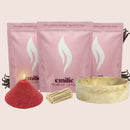 Vanilla 1kg + 2x 1kg of Your Choice Pearled Candles + Emilie Bol Lumière - Emilie Candle