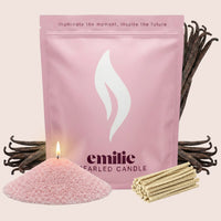 Vanilla Scented Pearled Candle - Emilie Candle